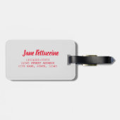 Fettuccine-pasta Noedelpatroon voor Voedsel Liefhe Bagagelabel (Achterkant horizontaal)