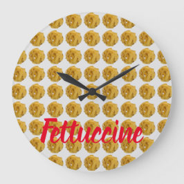 Fettuccine Pasta Noodle Pattern for Food Lover Grote Klok