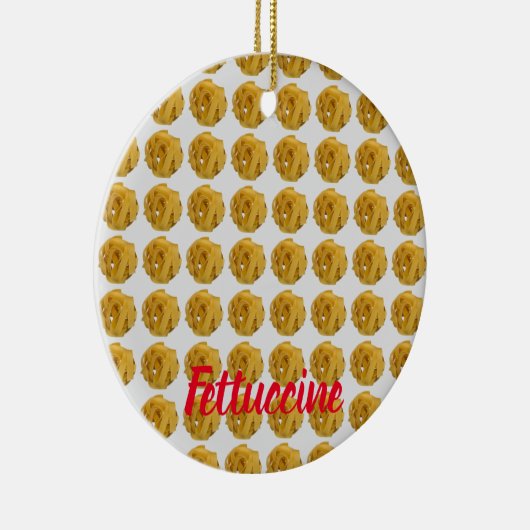 Fettuccine Pasta Noodle Pattern for Food Lover Keramisch Ornament (Rechts)
