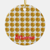 Fettuccine Pasta Noodle Pattern for Food Lover Keramisch Ornament (Voorkant)