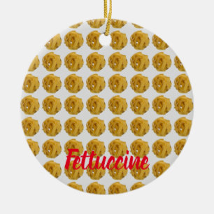 Fettuccine Pasta Noodle Pattern for Food Lover Keramisch Ornament