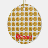 Fettuccine Pasta Noodle Pattern for Food Lover Keramisch Ornament (Links)