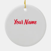 Fettuccine Pasta Noodle Pattern for Food Lover Keramisch Ornament (Achterkant)