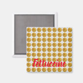 Fettuccine Pasta Noodle Pattern for Food Lover Magneet (Voorkant / Achterkant)