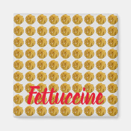Fettuccine Pasta Noodle Pattern for Food Lover Magneet