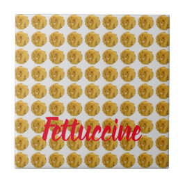Fettuccine Pasta Noodle Pattern for Food Lover Tegeltje