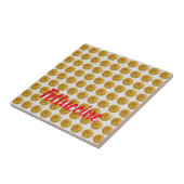 Fettuccine Pasta Noodle Pattern for Food Lover Tegeltje (Zijkant)