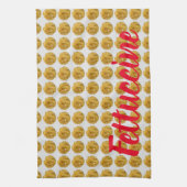 Fettuccine Pasta Noodle Pattern for Food Lover Theedoek (Verticaal)