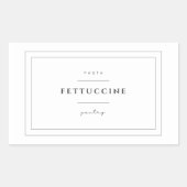 Fettuccine Pasta Rechthoek Label Stickers (Voorkant)