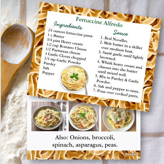 Fettuccini Alfredo Recept Kaart