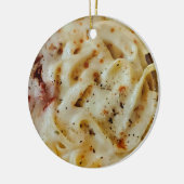 Fettuccini Pasta Funny Food Keramisch Ornament (Links)