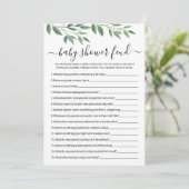 Feud spel met antwoorden Baby shower partij Kaart (Staand voorkant)