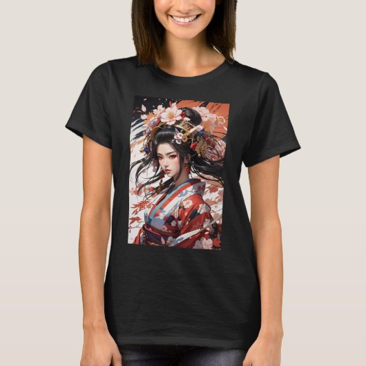 Feudal Japan Onna-Bugeisha T-shirt! T-shirt (Voorkant)