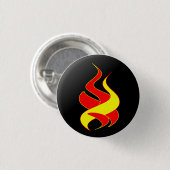 feuer und Flamme Ronde Button 3,2 Cm (Voorkant /achterkant)
