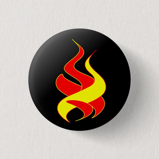 feuer und Flamme Ronde Button 3,2 Cm (Voorkant)