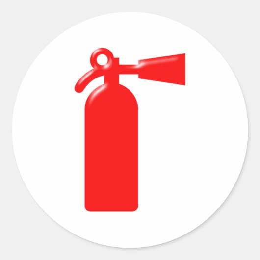Feuerlöscher fire extinguisher ronde sticker (Voorkant)