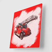 Feuerwehr-Drehleiterwagen Vierkante Klok (Hoek)