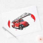 Feuerwehr Ovale Sticker (Envelop)