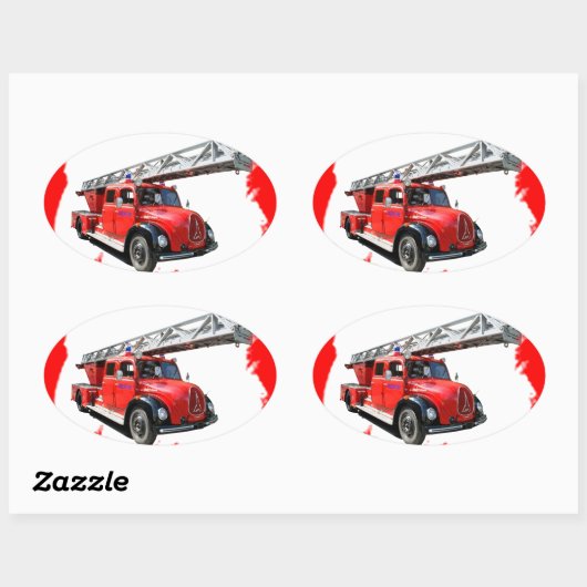 Feuerwehr Ovale Sticker (Vel)