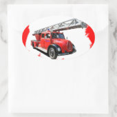Feuerwehr Ovale Sticker (Tas)
