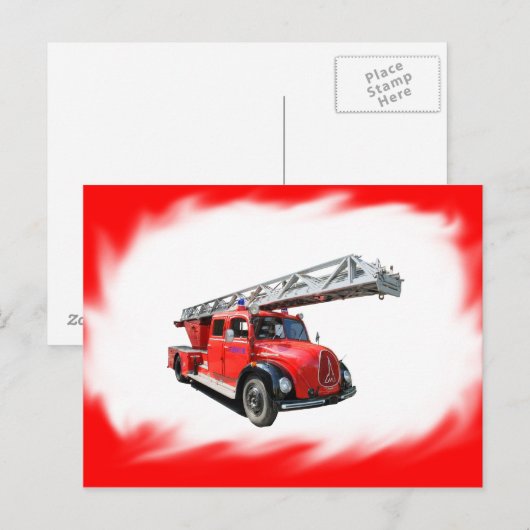 Feuerwehr-Postkarte Briefkaart (Voorkant / Achterkant)