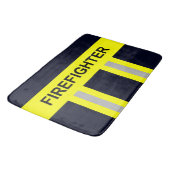 Feuerwehr Symbol Uniform Blau Badematte Badmat (Gekanteld)