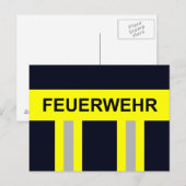 Feuerwehr Symbol Uniform Blau Briefkaart (Voorkant / Achterkant)