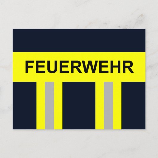 Feuerwehr Symbol Uniform Blau Briefkaart (Voorkant)