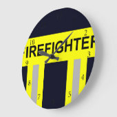 Feuerwehr Symbol Uniform Blau Große Wanduhr Grote Klok (Hoek)