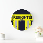 Feuerwehr Symbol Uniform Blau Große Wanduhr Grote Klok (Huis)