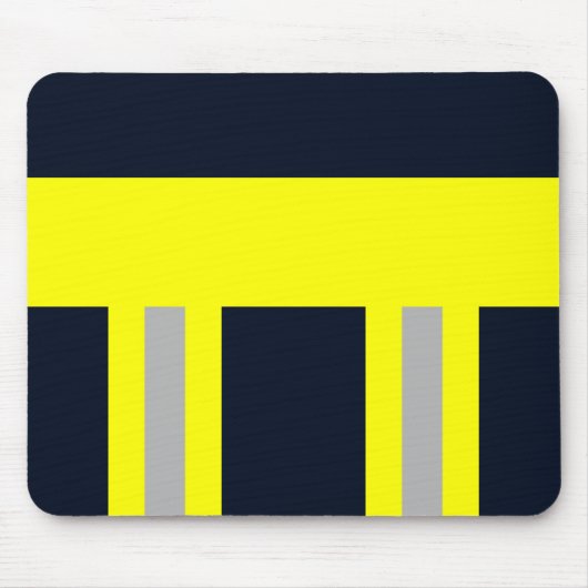 Feuerwehr Symbol Uniform Blau Mousepad Muismat (Voorkant)