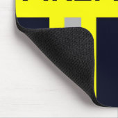 Feuerwehr Symbol Uniform Blau Mousepad Muismat (Hoek)