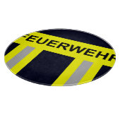 Feuerwehr Symbol Uniform Blau Snijplank (Hoek)