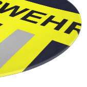 Feuerwehr Symbol Uniform Blau Snijplank (Hoek)