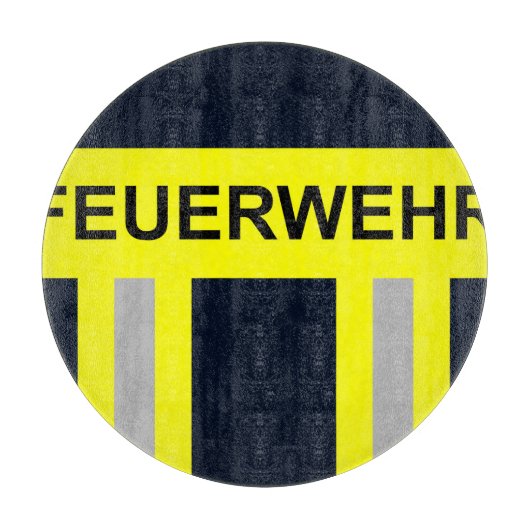 Feuerwehr Symbol Uniform Blau Snijplank (Voorkant)