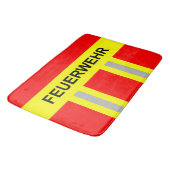 Feuerwehr Symbol Uniform Rot Badmat (Gekanteld)