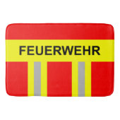 Feuerwehr Symbol Uniform Rot Badmat (Voorkant)