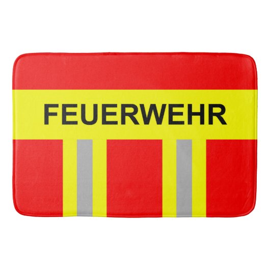Feuerwehr Symbol Uniform Rot Badmat (Voorkant)