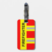 Feuerwehr Symbol Uniform Rot Gepäckanhänger Bagagelabel (Achterkant verticaal)