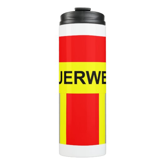 Feuerwehr Symbol Uniform Rot Thermosbeker (Voorkant)