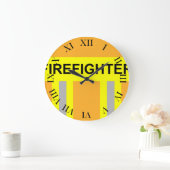 Feuerwehr Symbol Uniform Sandfarben Große Wanduhr Grote Klok (Huis)