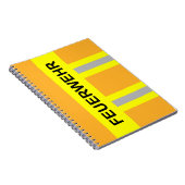Feuerwehr Symbol Uniform Sandfarben Notitieboek (Rechterzijde)