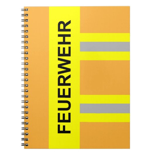 Feuerwehr Symbol Uniform Sandfarben Notitieboek (Voorkant)