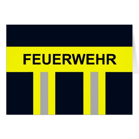 Feuerwehr Symbool Uniform Blau (Voorkant Horizontaal)