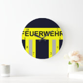 Feuerwehr Symbool Uniform Blau Grote Klok (Huis)