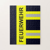 Feuerwehr Symbool Uniform Blau Legpuzzel (Verticaal)