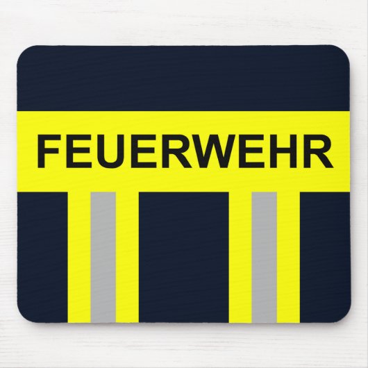 Feuerwehr Symbool Uniform Blau Muismat (Voorkant)