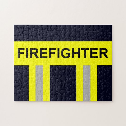 Feuerwehr Symbool Uniform Blau Puzzle Legpuzzel (Horizontaal)