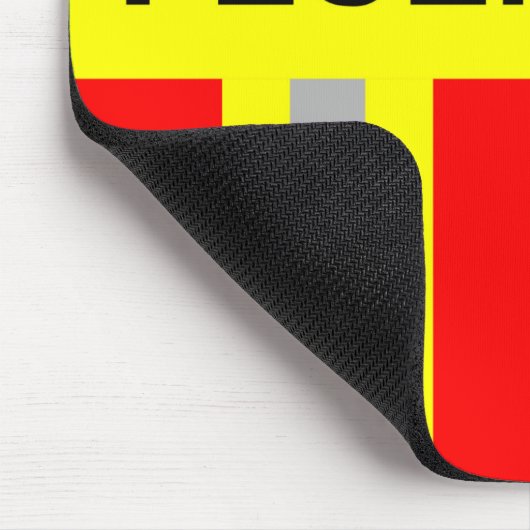 Feuerwehr Symbool Uniform Rot Muismat (Hoek)