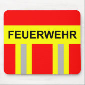 Feuerwehr Symbool Uniform Rot Muismat (Voorkant)